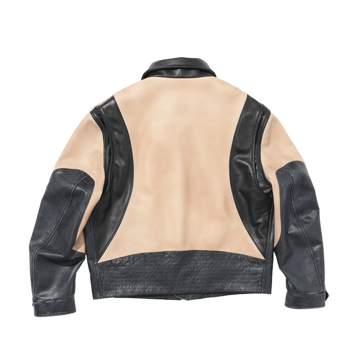 COMBAITTIMENTO COLORBLOCKED LEATHER JACKET
