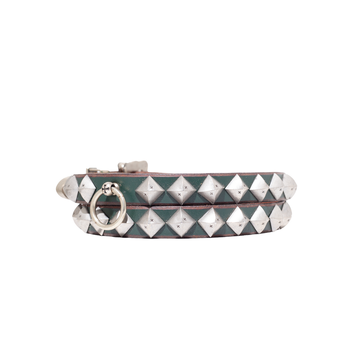 SKINNY STUDDED O-RING BELT