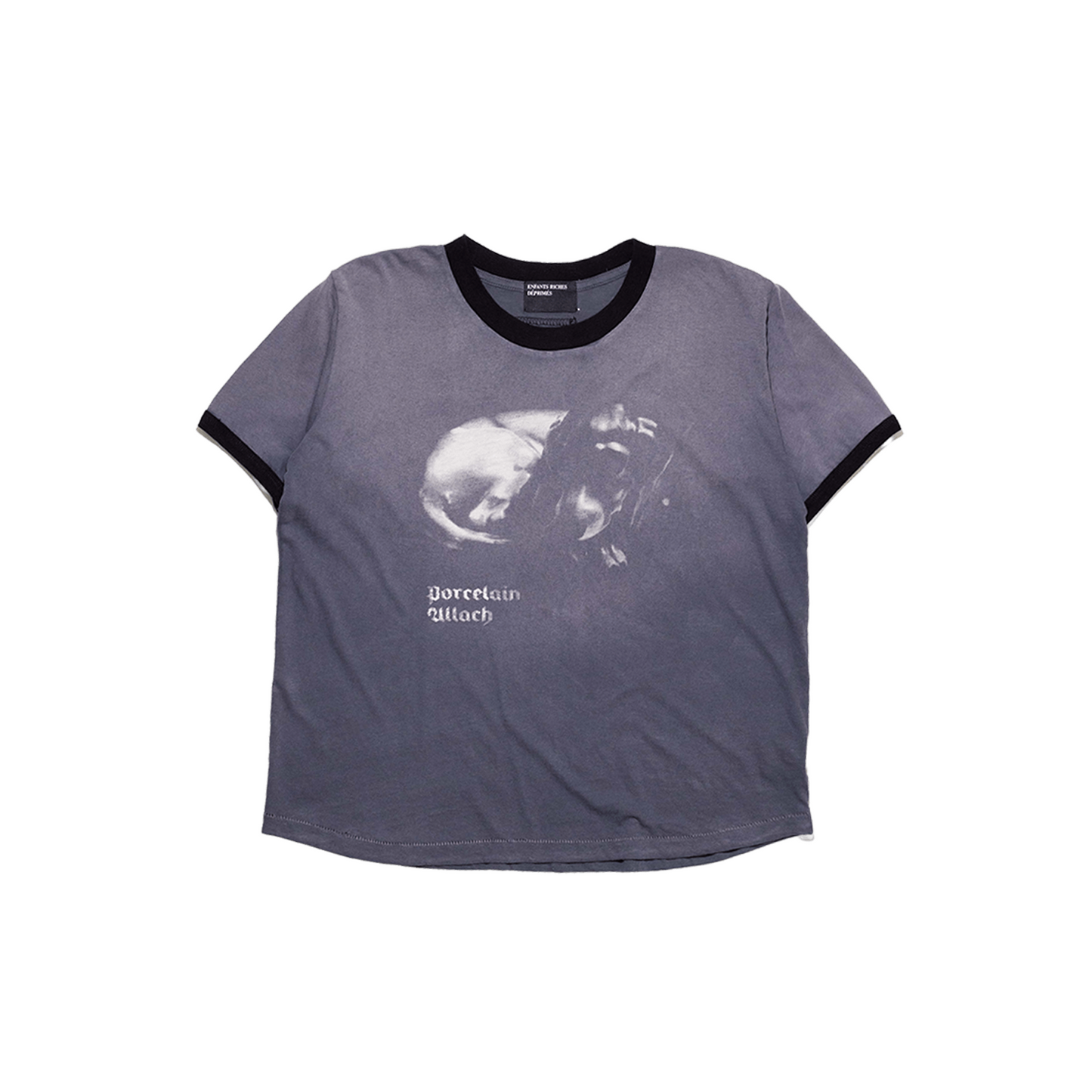 PORCELAIN DOG PATCH RINGER T-SHIRT