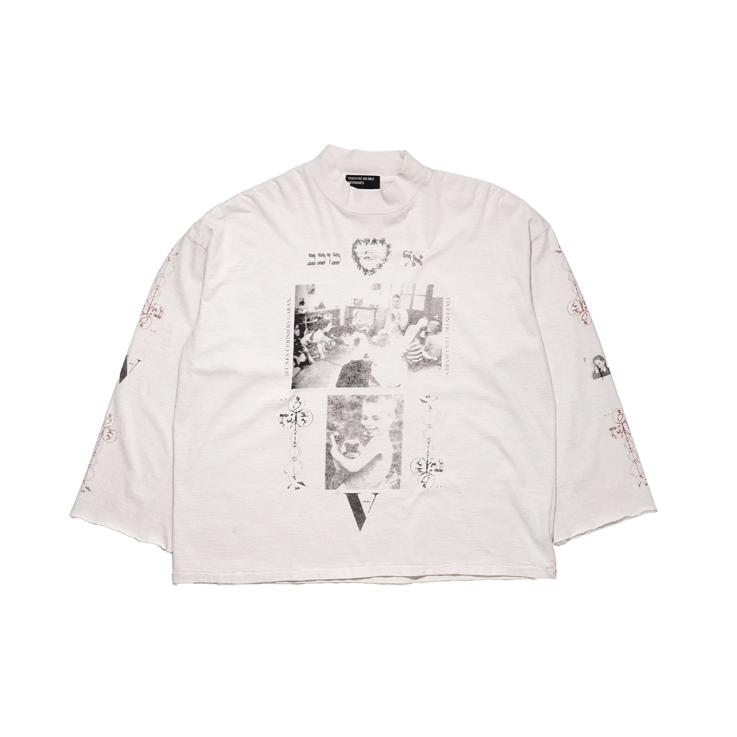 CHERRY MOCK NECK LS T-SHIRT