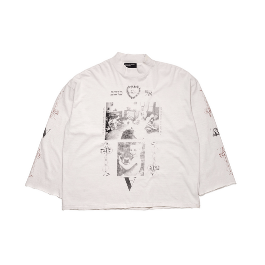 CHERRY MOCK NECK LS T-SHIRT