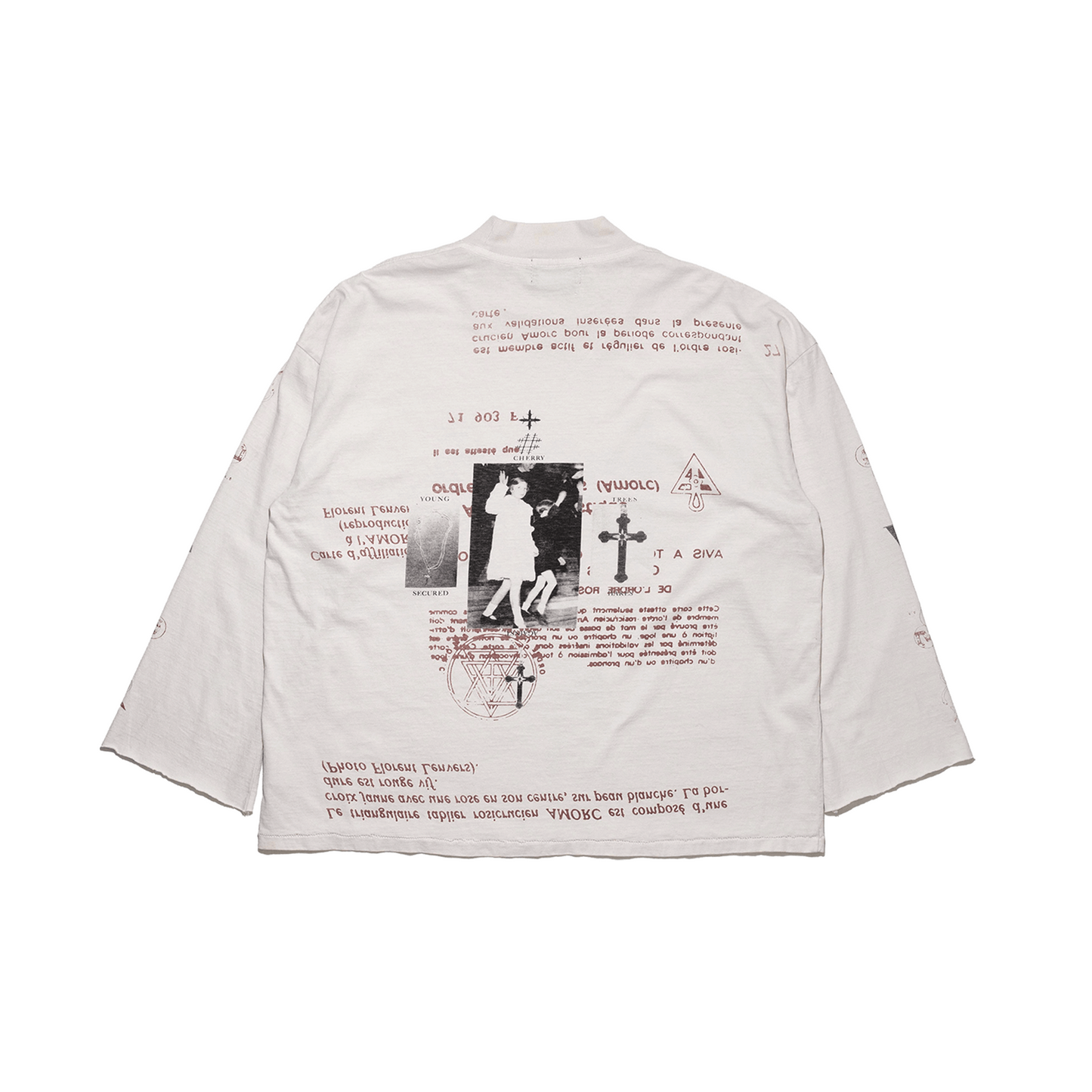 CHERRY MOCK NECK LS T-SHIRT