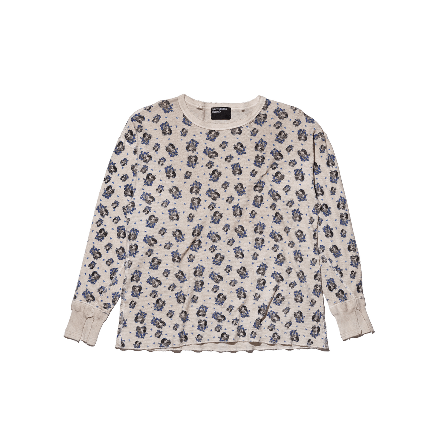 BRIAN'S HEART ALLOVER THERMAL LS T-SHIRT