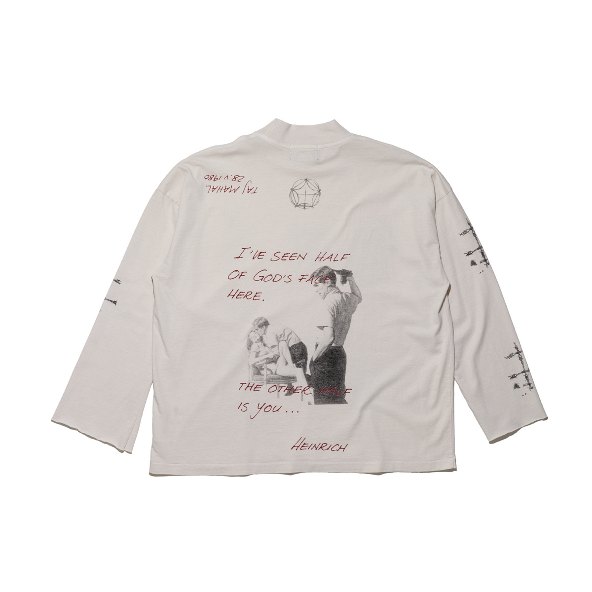 LAST SLEEP (OF THE VIRGIN) MOCK NECK LS T-SHIRT