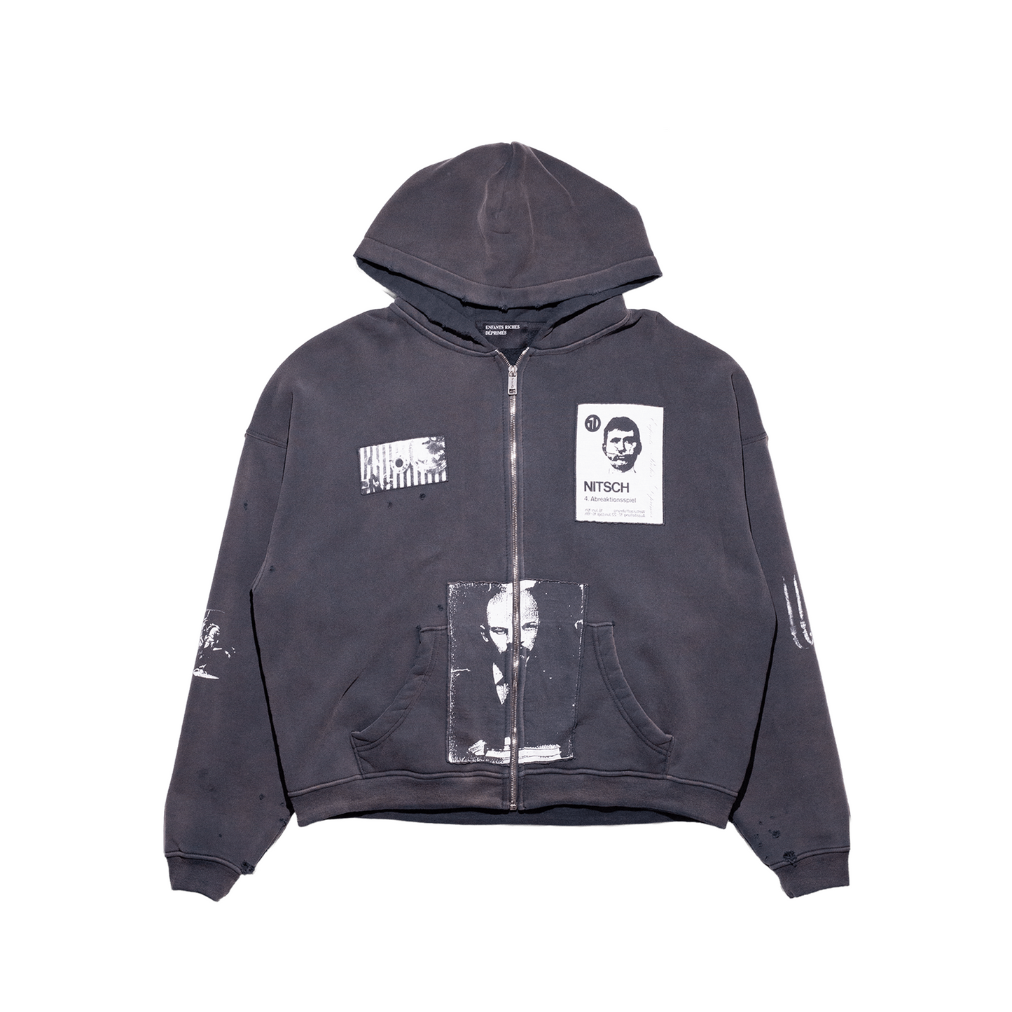 LENIN'S NAP TIME ASSEMBLAGE ZIP HOODIE