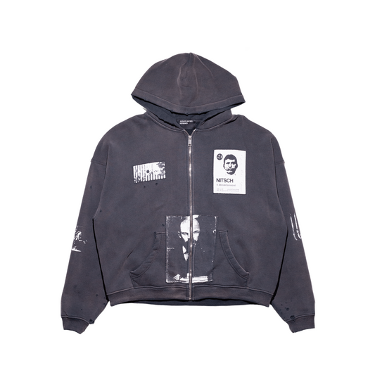 LENIN'S NAP TIME ASSEMBLAGE ZIP HOODIE