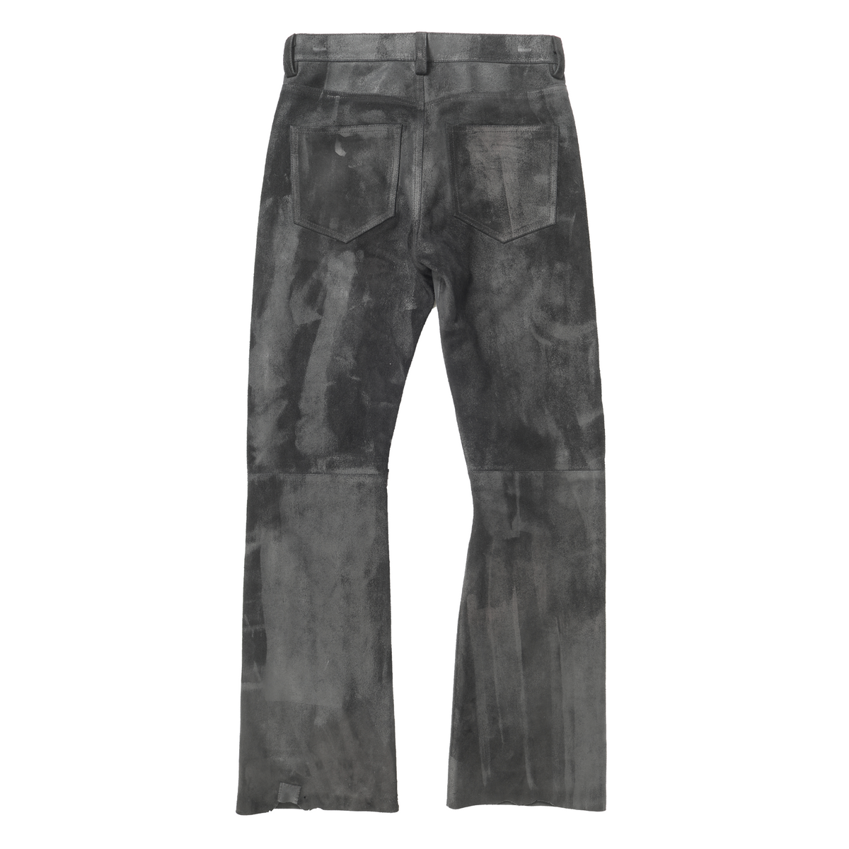 FLANNEL LINED LEATHER FLARE JEANS