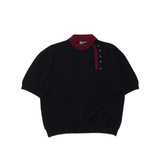 EDDIE PLACKET SHORT SLEEVE KNIT