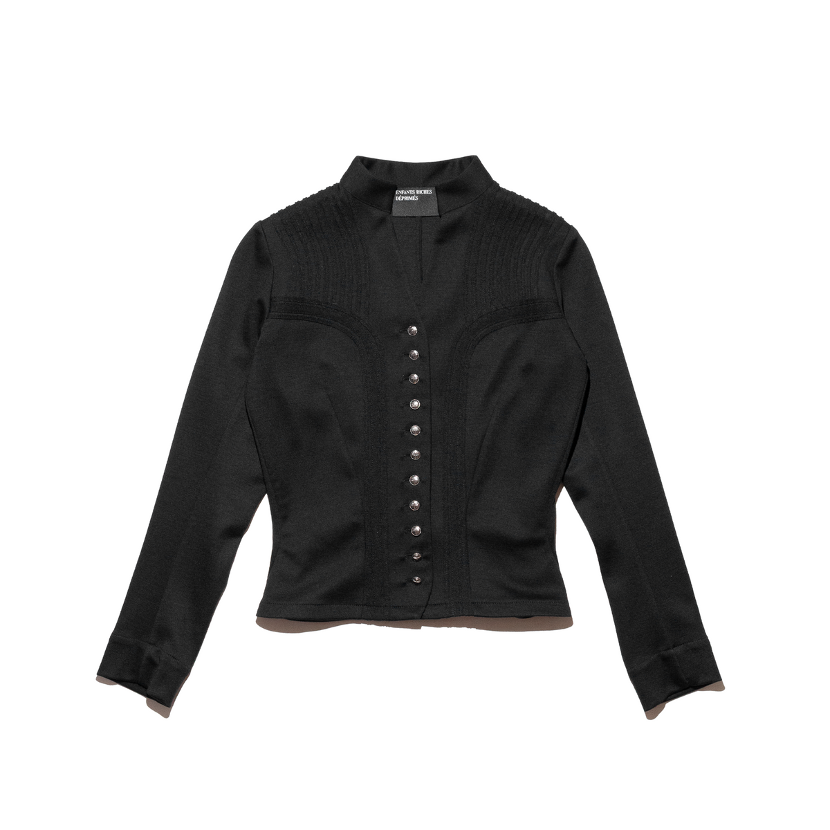 THE ORCHID SHIRT BLACK WOOL