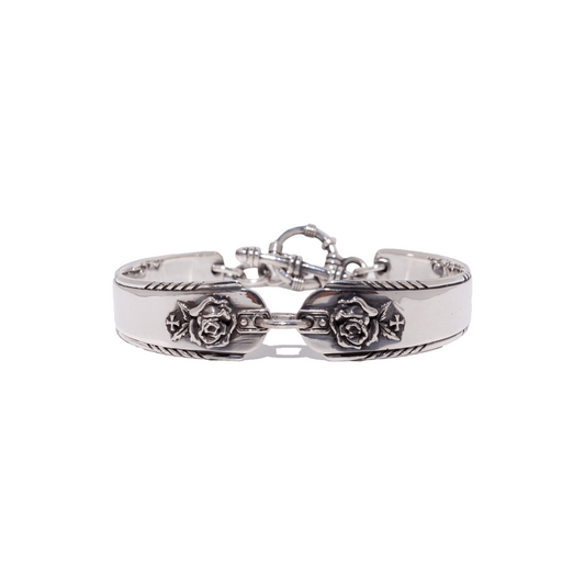 ROSE AND CROSS BRACELET