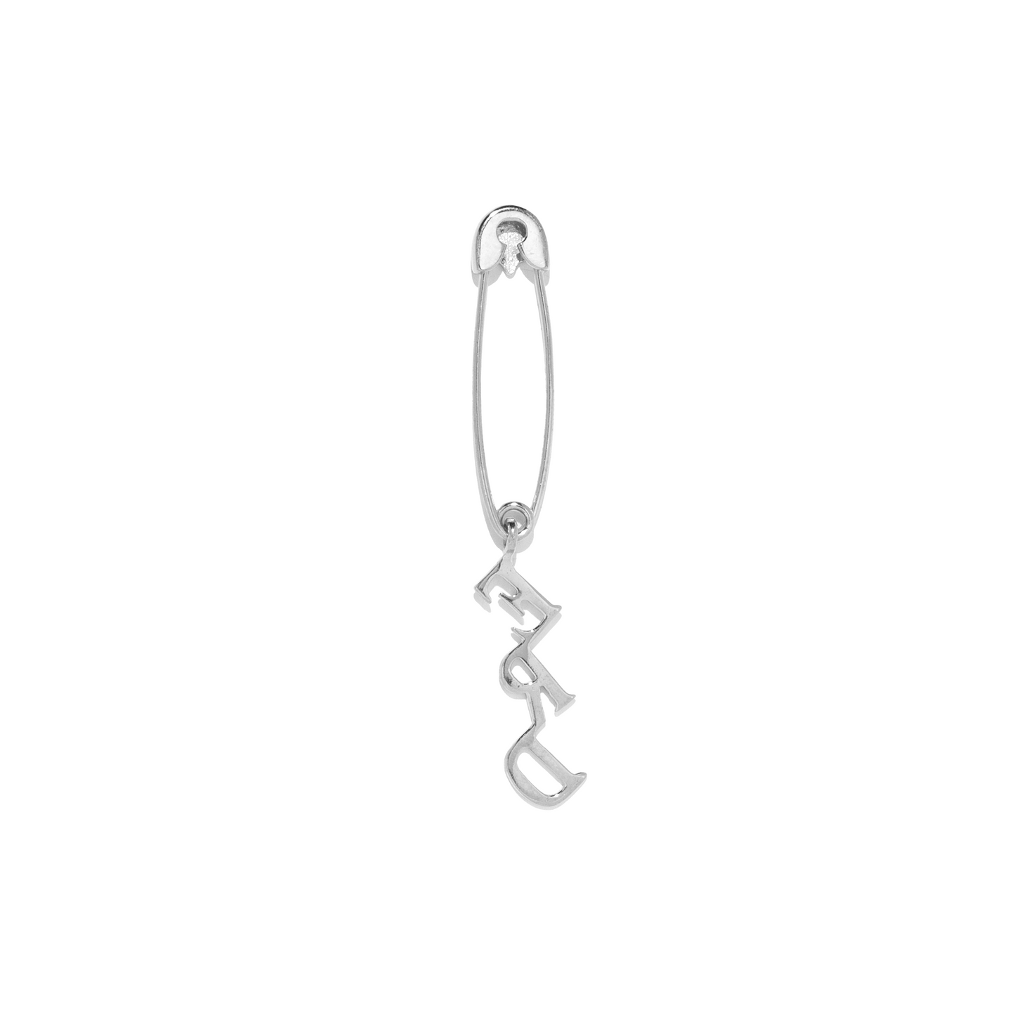ERD CHARM SAFETY PIN EARRING