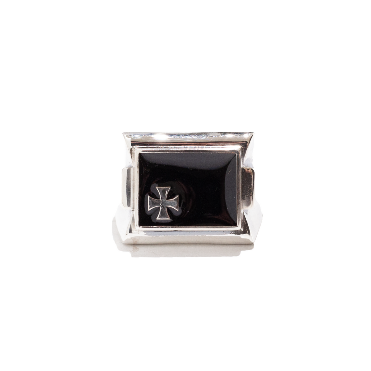 ENAMEL CROSS RING