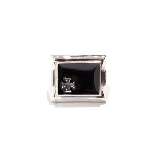 ENAMEL CROSS RING