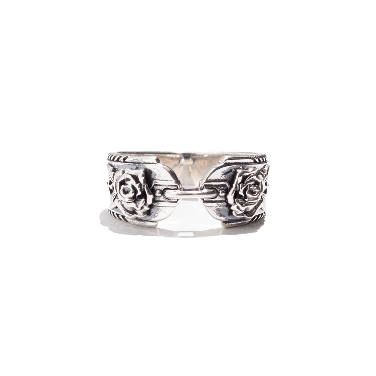 ROSE AND CROSS RING