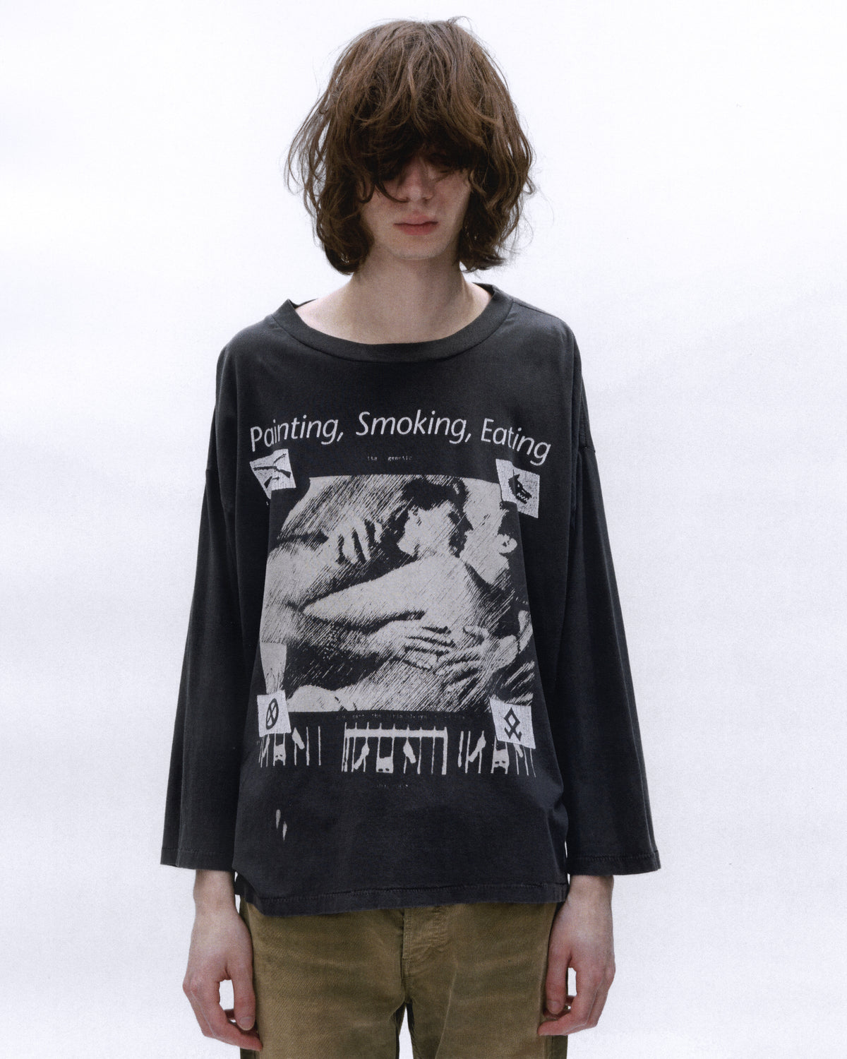 PAINTING, SMOKING, EATING LS T-SHIRT