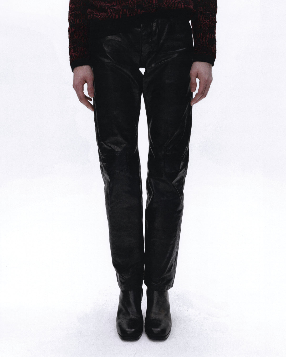 REPAIRED TOMMY TONSIL LEATHER JEANS