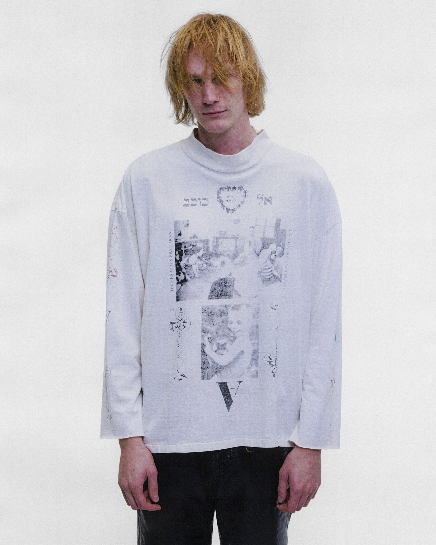 CHERRY MOCK NECK LS T-SHIRT