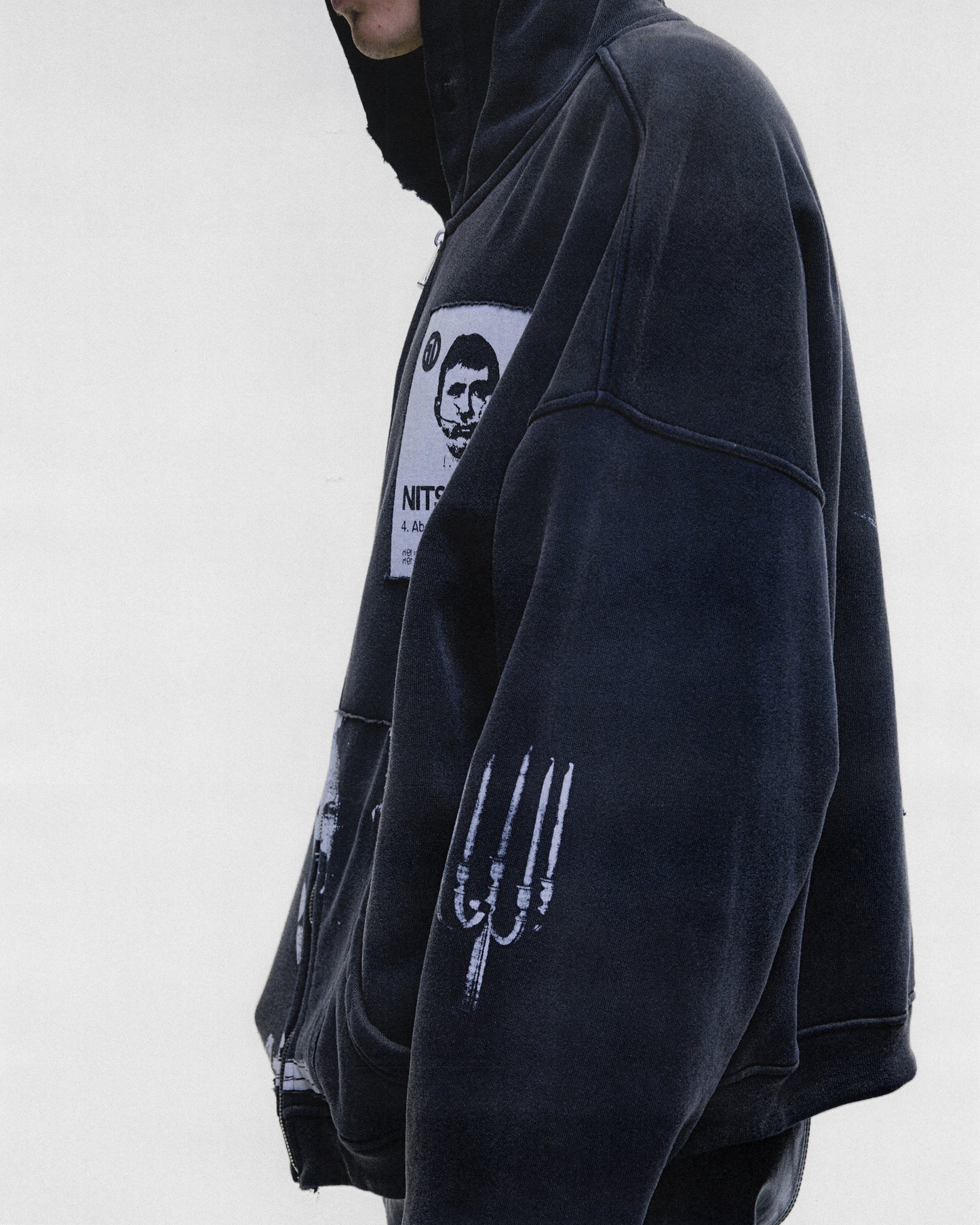 LENIN'S NAP TIME ASSEMBLAGE ZIP HOODIE