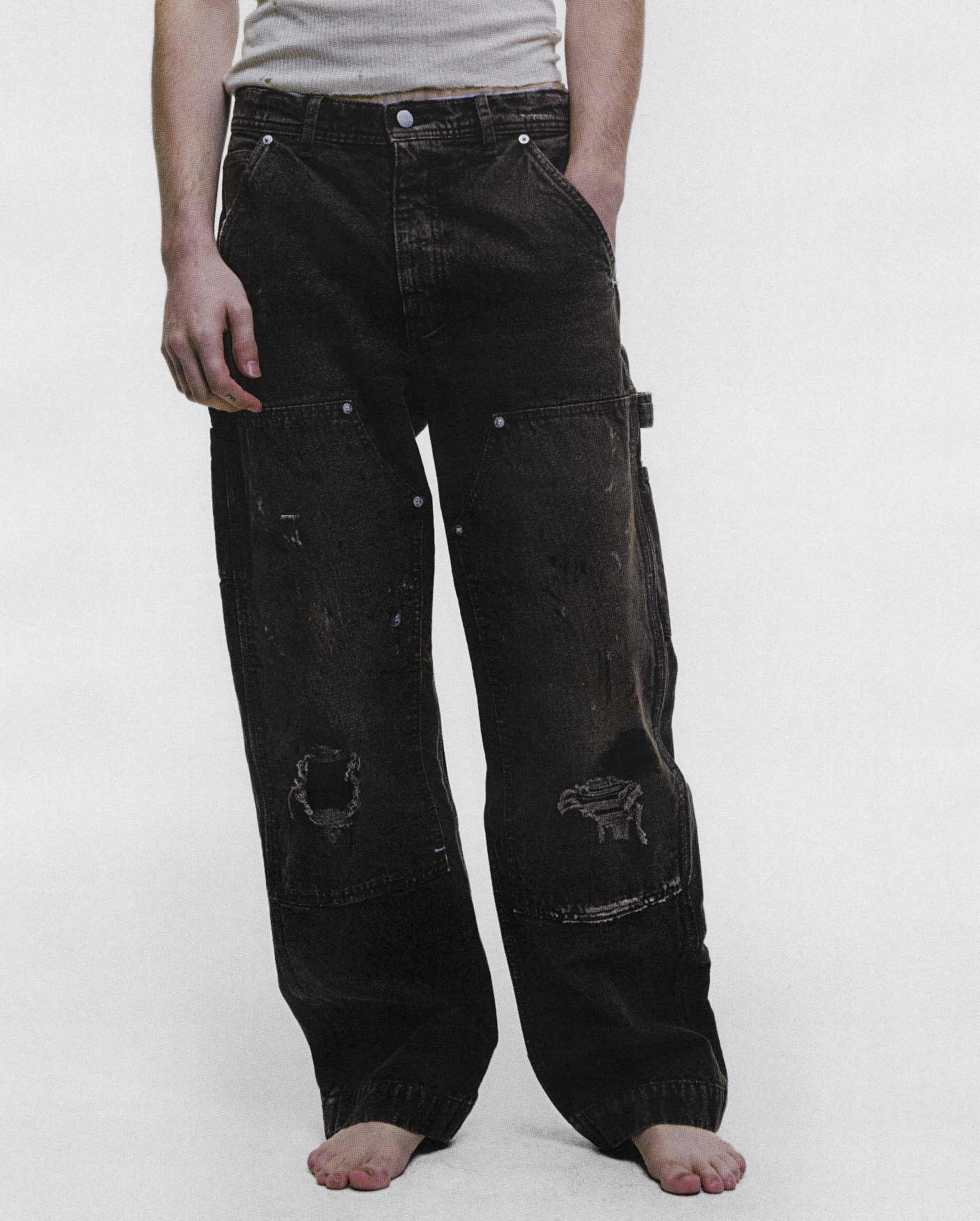 DOUBLE KNEE PAINT PANTS