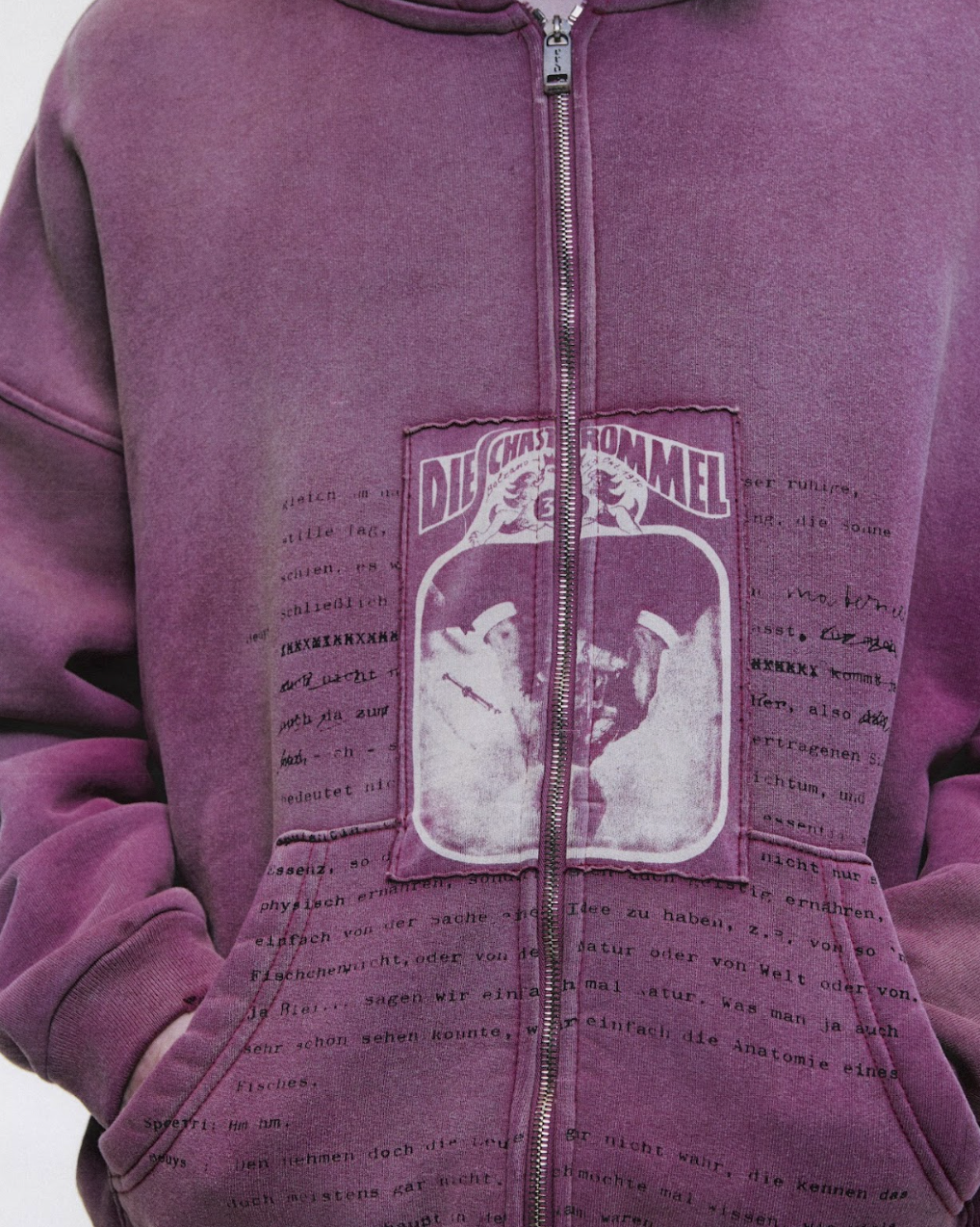 ROCK / PAPER / SCISSORS II ASSEMBLAGE ZIP HOODIE