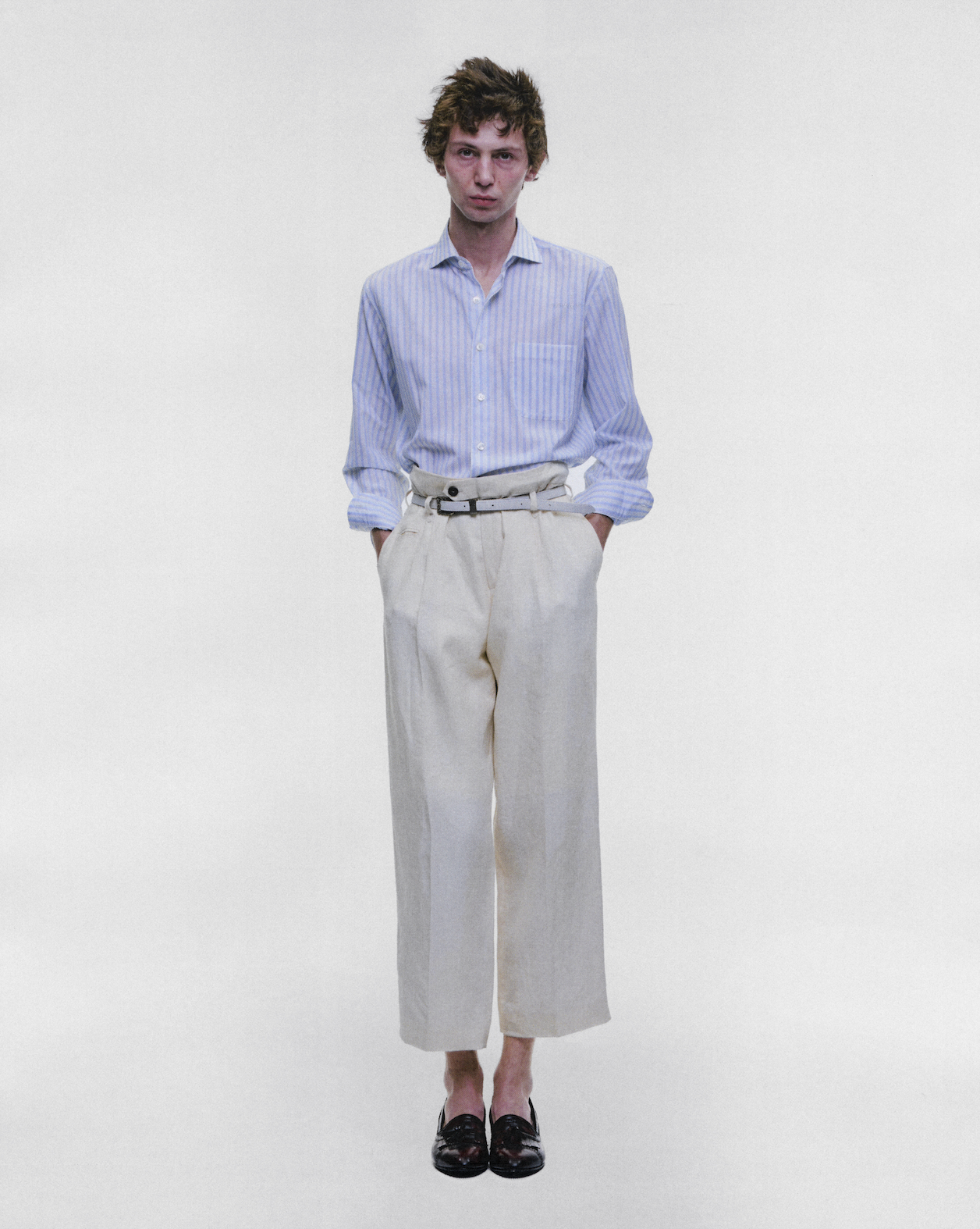 CARROT LEG LINEN TROUSER