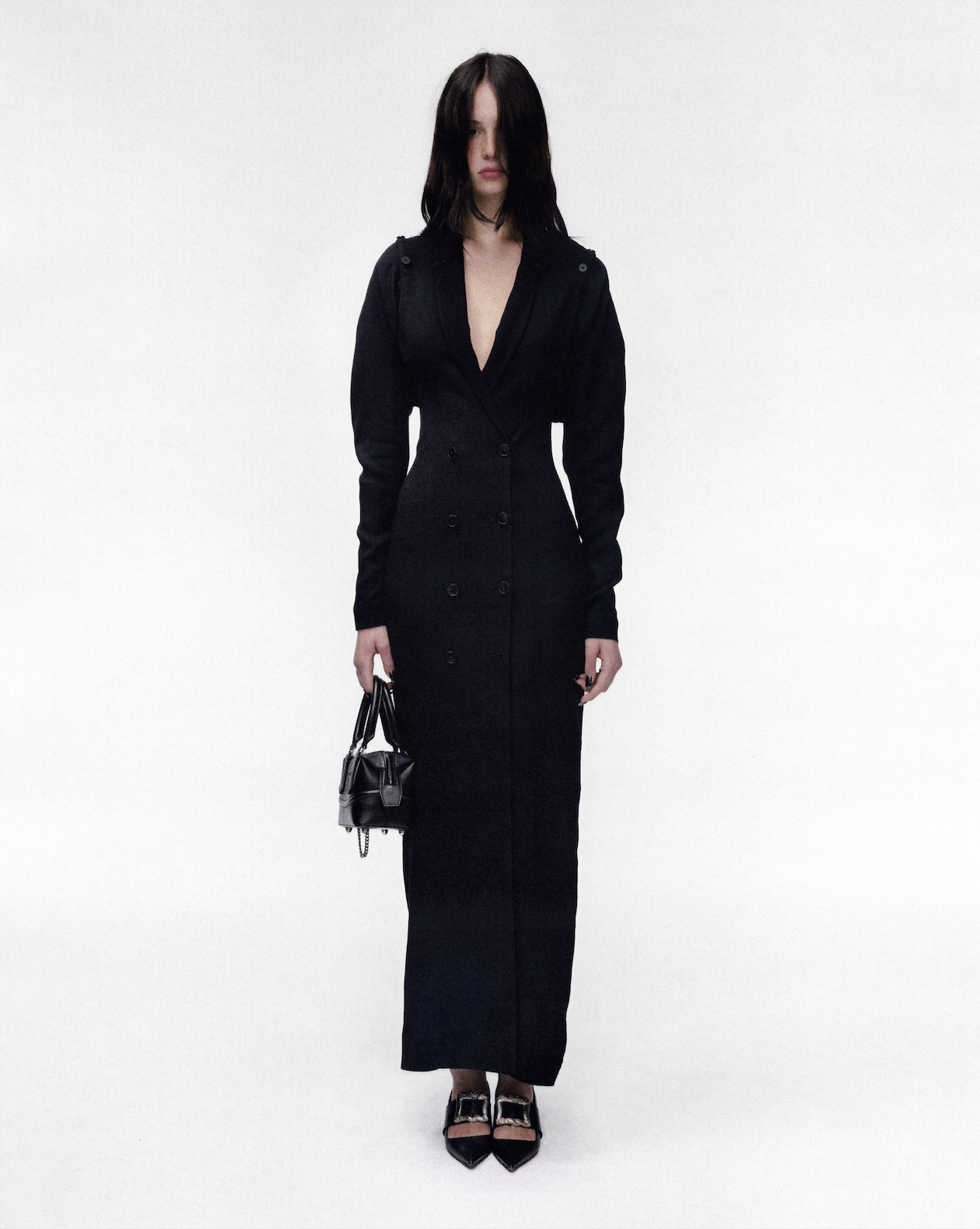 CATHERINE 80'S SHOULDER LONG DRESS